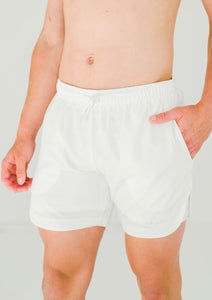 KEINGS LEGEND LINED SHORTS 6" WHITE